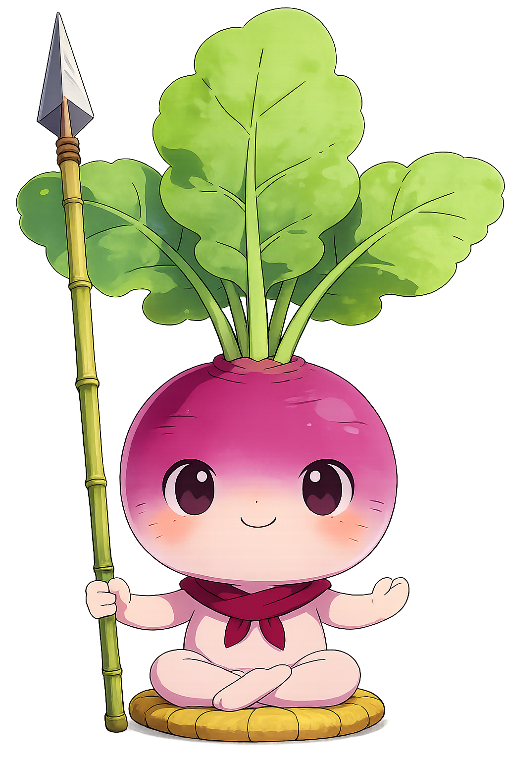 Saraha Mind mascot meditating with spear — evidence-based journaling