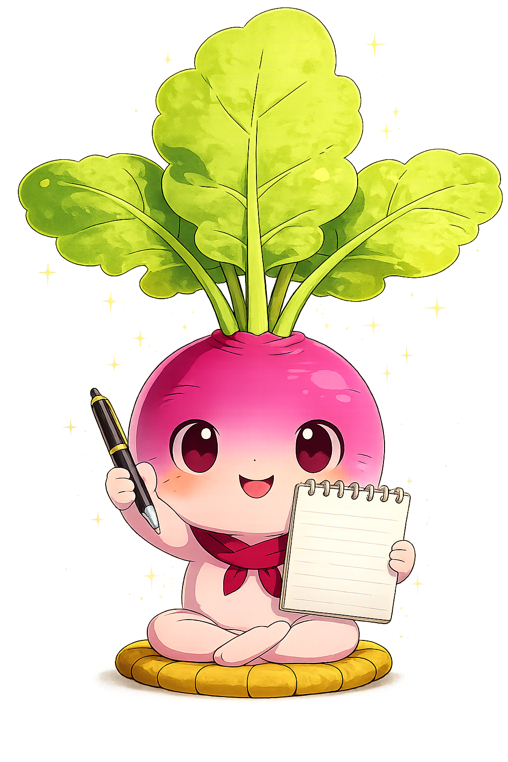 Saraha Mind mascot with journal